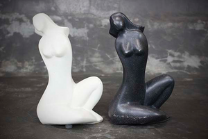 Decorative Abstract Woman Statue - Casted Resin