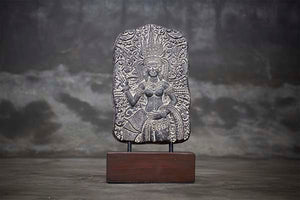 Decorative Cement Table Relief of Hindu Goddess Dewi Sri