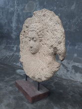 Load image into Gallery viewer, Decorative Stone Circle with Buddha Head Carving