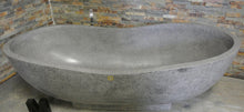 Load image into Gallery viewer, Handcrafted Grey Terrazzo Stone Freestanding Bathtub - Spa Quality