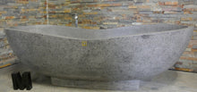 Load image into Gallery viewer, Handcrafted Grey Terrazzo Stone Freestanding Bathtub - Spa Quality