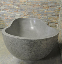 Load image into Gallery viewer, Handcrafted Grey Terrazzo Stone Freestanding Bathtub - Spa Quality