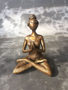 Hand-Painted Young Female in Yoga Pose - Multiple Colors Available