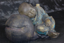 Load image into Gallery viewer, Hand-Painted Sleeping Buddha on a Cloth Sack