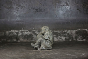 Hand-Painted Sleeping Buddha on a Cloth Sack