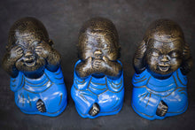 Load image into Gallery viewer, Hand-Painted Set of Three Buddhas - Deaf, Mute, Blind Gestures