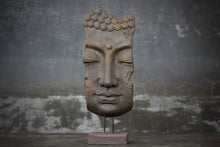 Load image into Gallery viewer, Mask-Shaped Buddha Sculpture on a Stand