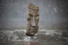 Load image into Gallery viewer, Mask-Shaped Buddha Sculpture on a Stand