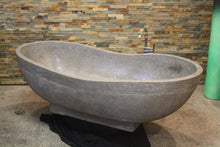 Load image into Gallery viewer, Handcrafted Dark Grey Terrazzo Stone Freestanding Bathtub - Spa Quality