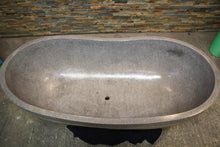 Load image into Gallery viewer, Handcrafted Dark Grey Terrazzo Stone Freestanding Bathtub - Spa Quality