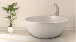 Handcrafted Terrazzo Stone Freestanding Bathtub - Spa Quality (Round)