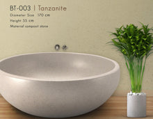 Load image into Gallery viewer, Handcrafted Terrazzo Stone Freestanding Bathtub - Spa Quality (Round)