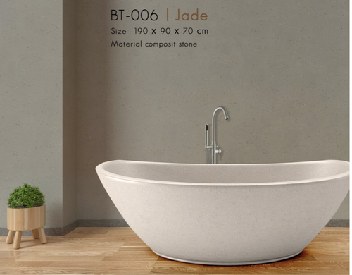 Handcrafted Terrazzo Stone and Resin Freestanding Bathtub - Spa Quality