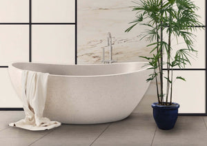 Handcrafted Terrazzo Stone and Cement Freestanding Bathtub - Spa Quality