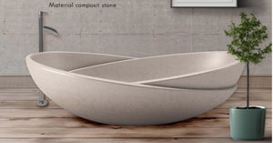 Handcrafted Terrazzo Stone and Cement Freestanding Bathtub - Spa Quality