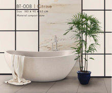 Load image into Gallery viewer, Handcrafted Terrazzo Stone and Resin Freestanding Bathtub - Spa Quality