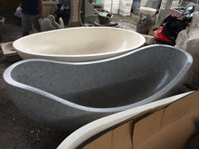 Load image into Gallery viewer, Handcrafted Terrazzo Stone Freestanding Bathtub - Spa Quality (Oval)