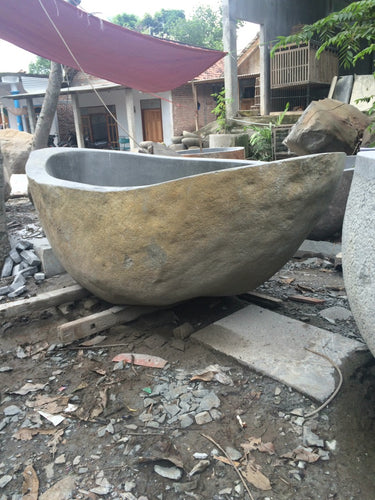 Handcrafted Natural Stone Freestanding Bathtub - Spa Quality (Oval)