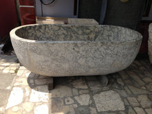 Load image into Gallery viewer, Handcrafted Marble Stone Freestanding Bathtub - Spa Quality (Oval)