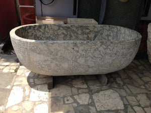 Handcrafted Marble Stone Freestanding Bathtub - Spa Quality (Oval)
