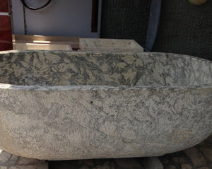 Handcrafted Marble Stone Freestanding Bathtub - Spa Quality (Oval)