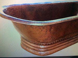 Handcrafted Copper Freestanding Bathtub - Spa Quality