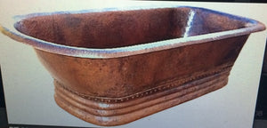 Handcrafted Copper Freestanding Bathtub - Spa Quality