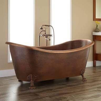 Handcrafted Copper Freestanding Bathtub - Spa Quality