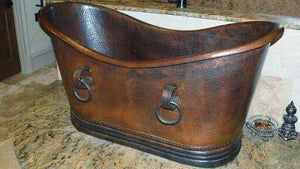 Handcrafted Copper Freestanding Bathtub - Spa Quality