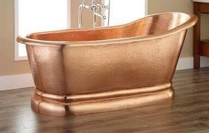 Handcrafted Copper Freestanding Bathtub - Spa Quality