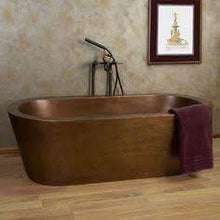 Load image into Gallery viewer, Handcrafted Copper Freestanding Double-Walled Bathtub - Spa Quality