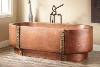 Handcrafted Double-Walled Copper Freestanding Bathtub - Spa Quality