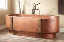 Load image into Gallery viewer, Handcrafted Double-Walled Copper Freestanding Bathtub - Spa Quality