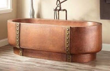 Load image into Gallery viewer, Handcrafted Double-Walled Copper Freestanding Bathtub - Spa Quality