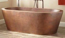 Load image into Gallery viewer, Handcrafted Copper Freestanding Double-Walled Bathtub - Spa Quality