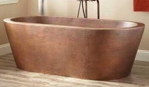 Handcrafted Copper Freestanding Double-Walled Bathtub - Spa Quality