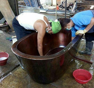 Handcrafted Copper Freestanding Bathtub - Spa Quality