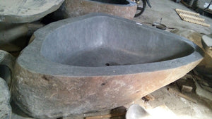 Handcrafted Natural Stone Freestanding Bathtub - Spa Quality