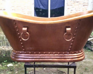 Handcrafted Copper Freestanding Bathtub - Spa Quality