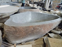 Load image into Gallery viewer, Handcrafted Natural Stone Freestanding Bathtub - Spa Quality