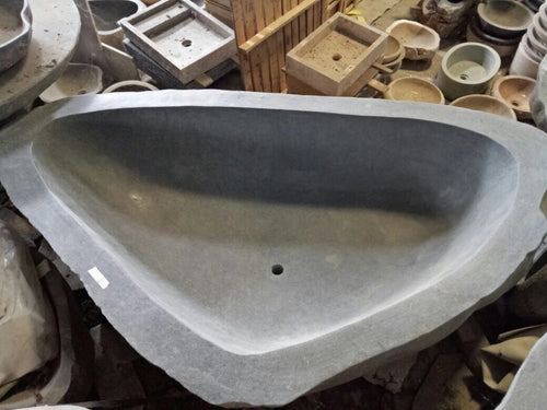 Handcrafted Natural Stone Freestanding Bathtub - Spa Quality