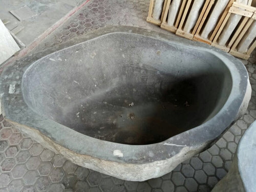 Handcrafted Natural Stone Freestanding Bathtub - Spa Quality