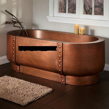 Load image into Gallery viewer, Handcrafted Double-Walled Copper Freestanding Bathtub - Spa Quality