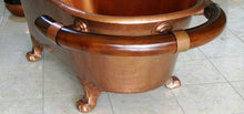 Load image into Gallery viewer, Handcrafted Copper Freestanding Bathtub With A Towel Bar - Spa Quality