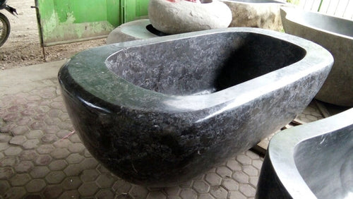 Handcrafted Natural Stone Freestanding Bathtub - Spa Quality