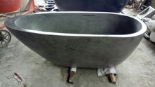 Load image into Gallery viewer, Handcrafted Terrazzo Stone Freestanding Bathtub - Spa Quality (Oval)