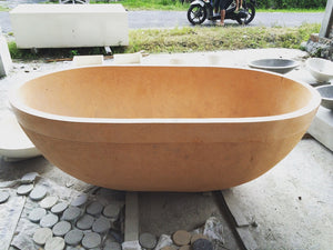 Handcrafted Terrazzo Stone Freestanding Bathtub - Spa Quality (Oval)