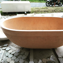 Load image into Gallery viewer, Handcrafted Terrazzo Stone Freestanding Bathtub - Spa Quality (Oval)