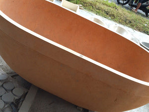 Handcrafted Terrazzo Stone Freestanding Bathtub - Spa Quality (Oval)