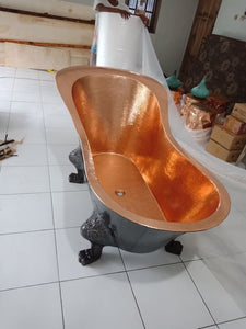 Handcrafted Copper Freestanding Bathtub - Spa Quality